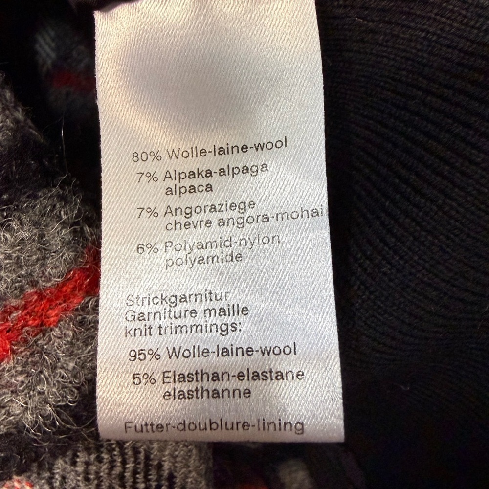 Akris Punto Plaid Wool Alpaca Blazer Jacket Red Gray Size 4 - Picture 6 of 8